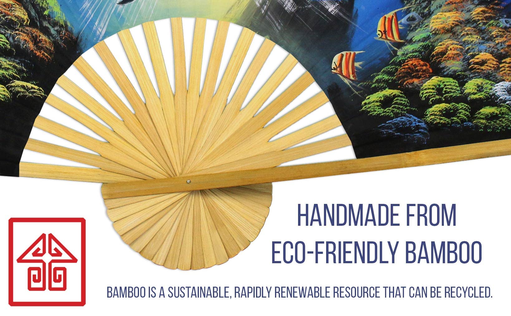Amazon.com: Nautical Decor Folding Wall Fan Hand-Painted Beach